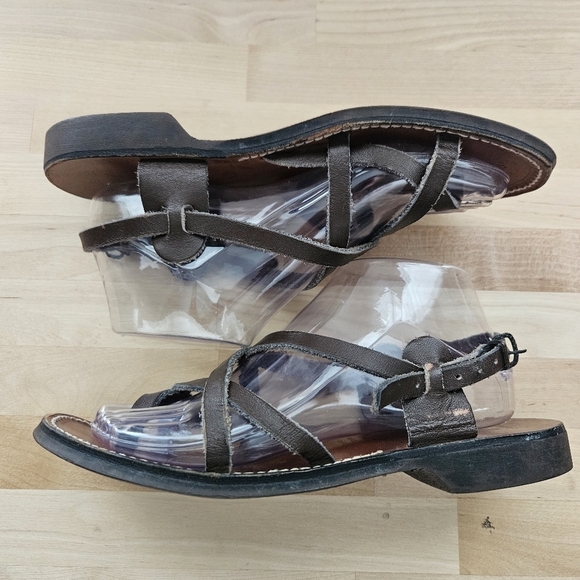 NIMROD Israeli Sandals Handmade 100% Leather Sz 9.5 - Picture 6 of 12